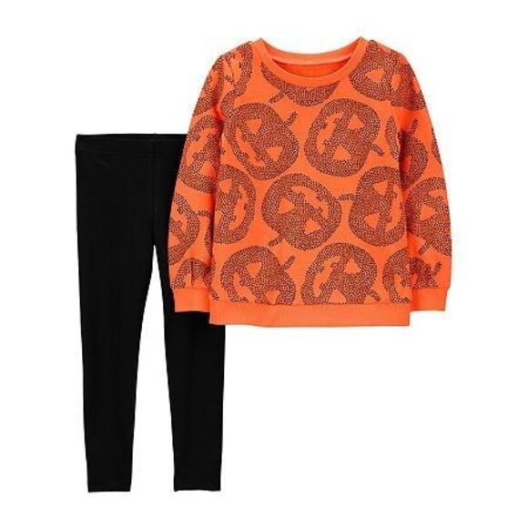 Carter's Toddler Girls 2-pc. Legging Set, 2t, Orange - Picture 1 of 3